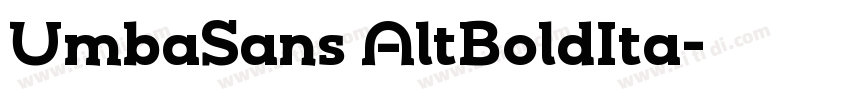 UmbaSans AltBoldIta字体转换